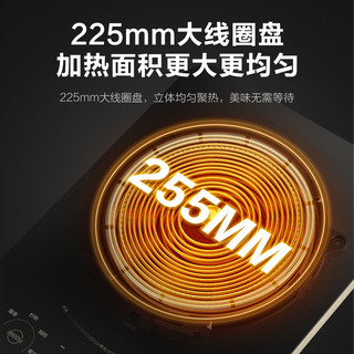 美的 3500W大功率 黑色配雅仕金火锅 商用电磁炉