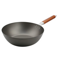 珍珠生活日本进口纯钛锅不生锈不易粘锅炒菜锅平底锅无涂层家用锅(H-397(28厘米))