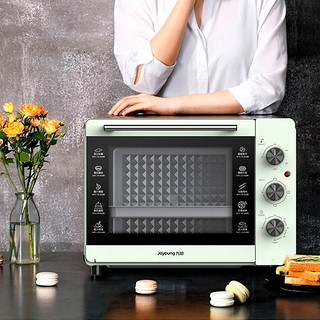 九阳J89电烤箱家用小型全自动烘焙多功能32L大容量台式蛋糕烤箱（浅绿色）