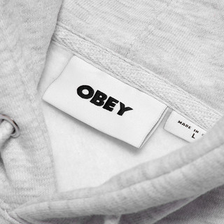 OBEY 男士加绒连帽卫衣 2470098F 灰色 M