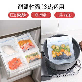 乐扣乐扣保鲜袋家用冰箱食品密封袋食品级加厚冷冻专用密封食品袋（1000ml*5袋、尺寸）