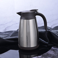 乐扣乐扣不锈钢保温壶咖啡壶家用大容量水壶保温保暖壶保温水瓶（1.2L-1.5L、金色1.2L）