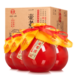 白酒 成荣一壶老酒53度清香型白酒优级酒 500ml*4瓶整箱装