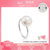 TOUS/桃丝熊戒指女925银温润珍珠 优雅气质指环女517095500