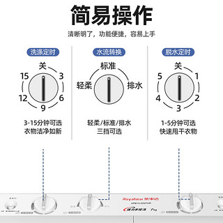 荣事达7/8/9/10kg半自动洗衣机双桶大容量双缸家用型风干洗脱一体（14公斤强力去污）