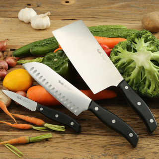 Fissler/菲仕乐水果刀家用菜刀不锈钢厨房切菜切肉刀具三件套