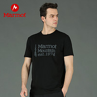 Marmot Marmot/土拨鼠运动休闲男士圆领短袖棉T恤