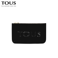 TOUS/桃丝熊2021春夏新品女包中号漆皮化妆包洗漱包（黑色）