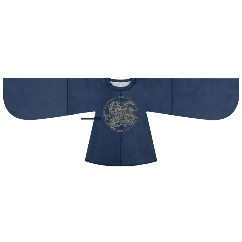 河汉涓埃 明制汉服 玉麒麟 女士圆领短袄 藏蓝 XS