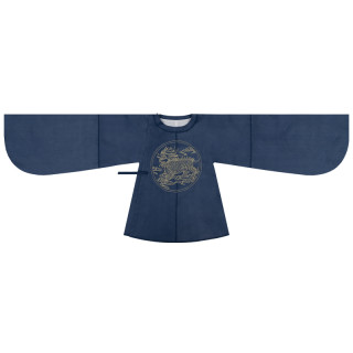 河汉涓埃 明制汉服 玉麒麟 女士圆领短袄 藏蓝 XS