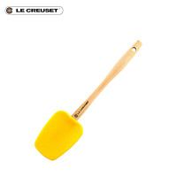 法国Le Creuset酷彩 食品级硅胶锅勺锅铲子木长柄家用护锅厨具（加大号-加勒比蓝）