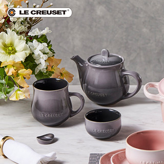法国LE CREUSET酷彩炻瓷茶壶500ml花语系列新品功夫泡茶具下午茶（粉紫色）