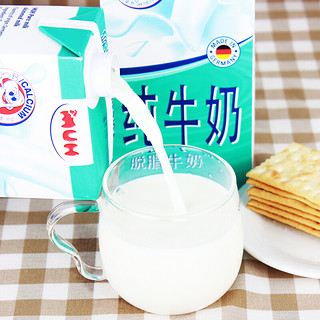 MUH 甘蒂牧场 脱脂纯牛奶 1L*12盒