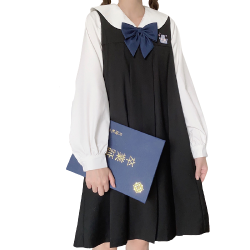 小乔酱 软萌兔联名款 校供感JK制服 女士卡奶裙 黑色