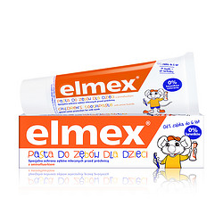 Elmex elmex艾美适0-6岁儿童牙膏可吞咽防蛀牙含氟50ml（61g）