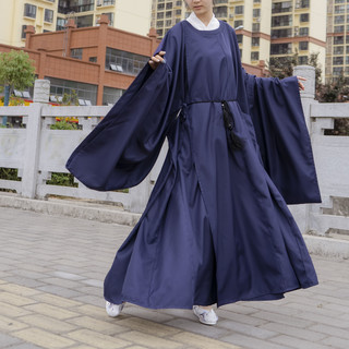卿如故 明制汉服 卿一 男女款圆领袍 蓝色 S
