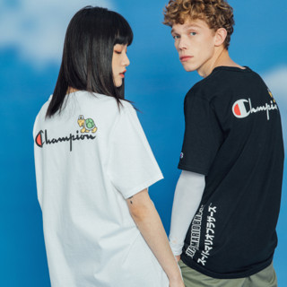 Champion 马里奥联名系列 男女款圆领短袖T恤 UM-STS07 白色 XS