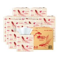 心相印抽纸 红悦锦鲤系列3层120抽面巾纸*24包纸巾（小规格整箱销售）