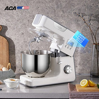 北美电器（ACA）厨师机和面机揉面机全自动料理机打奶油机鲜奶机搅拌机AM-CG108-1(白) 升级电子定时