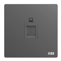 ABB 开关插座面板 一位电脑插座 86型单联网线宽带插座 轩致系列 灰色 AF331-G