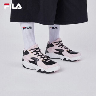 FILA 斐乐官方 JAMBALL MID暴扣女子篮球鞋 2020秋季新款高帮运动鞋球鞋女 黑/淡丁香-BP 40