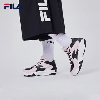 FILA 斐乐官方 JAMBALL MID暴扣女子篮球鞋 2020秋季新款高帮运动鞋球鞋女 黑/淡丁香-BP 40