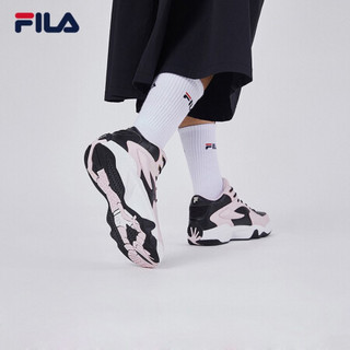 FILA 斐乐官方 JAMBALL MID暴扣女子篮球鞋 2020秋季新款高帮运动鞋球鞋女 黑/淡丁香-BP 40