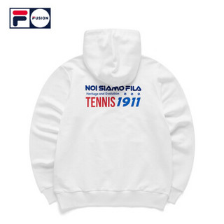 FILA FUSION 斐乐女子连帽卫衣 2021春季新款女子休闲运动卫衣 标准白-WT 165/84A/M