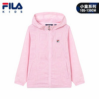 FILA KIDS 斐乐儿童外套女小童时尚外套2021夏季新款薄款皮肤衣 芭菲粉-LP 105