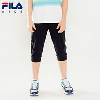 FILA KIDS斐乐儿童运动长裤2021夏季新款中大童束脚裤休闲裤潮 传奇蓝-NV 130cm