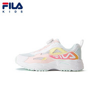 FILA（斐乐）童鞋男女童复古跑鞋2021年夏季新款儿童运动鞋中大童鞋子 嫩玫粉/斐乐白-PW 37码/内长23.5cm