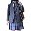 Mirai 未来制服馆 迢星 校供感JK制服 女士格裙 深色 42cm S