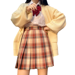森旅人 朱雀街 JK制服 女士格裙 红色 45cm XS