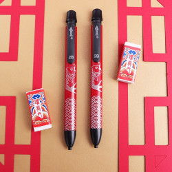 chunghwa中华铅笔中华128vi2b考试专用自动铅笔橡皮套装