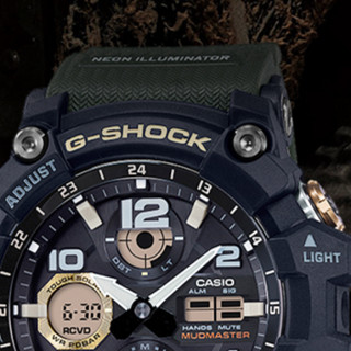 CASIO 卡西欧 G-SHOCK 陆地系列 54.9毫米太阳能电波腕表 GWG-100-1A3