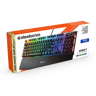 Steelseries 赛睿 APEX 7 104键 有线机械键盘 黑色 赛睿QX2青轴 RGB