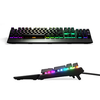 Steelseries 赛睿 APEX 7 104键 有线机械键盘 黑色 赛睿QX2青轴 RGB