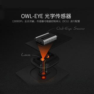 ROCCAT冰豹魔幻豹KONE夜枭轻量化电竞游戏鼠标PURE吃鸡游戏ULTRA粉色有线女生洞洞鼠笔记本电脑66豹SEL大小手 夜枭OE(标准版)-黑色