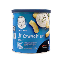 Gerber 嘉宝 手指泡芙番茄洋葱味 3段 宝宝零食点心 磨牙棒膨化 42g/桶装