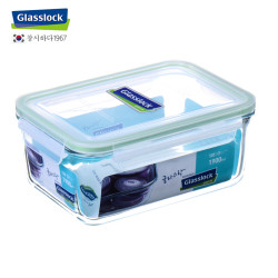 Glasslock 三光云彩 Glasslock韩国进口钢化玻璃保鲜盒长方形便当盒加厚耐摔饭盒碗 1870ml