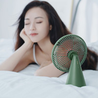 小米有品 向物桌面风扇-雨林迷你小风扇 家用办公室桌面风扇小巧便携装饰大角度送风可拆卸前网DSHJ-S-1907 棕榈绿