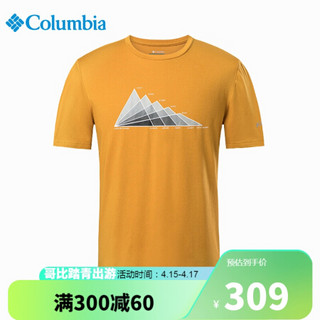 Columbia哥伦比亚t恤男21春夏新款男子户外休闲舒适透气速干短袖 AE0801 790 XL