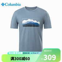 Columbia哥伦比亚t恤男21春夏新款男子户外休闲舒适透气速干短袖 AE0801 449 L