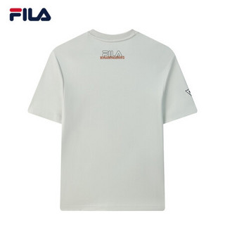 FILA x MIHARA 斐乐男士短袖T恤2021年夏季新款运动休闲圆领上衣 珍珠灰-GY 180/100A/XL