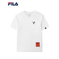 FILA x MIHARA 斐乐男士短袖T恤2021年夏季新款运动休闲圆领上衣 标准白-WT 175/96A/L