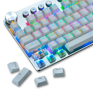 魔炼者 MK11 87键 双模无线机械键盘 白色 国产青轴 RGB