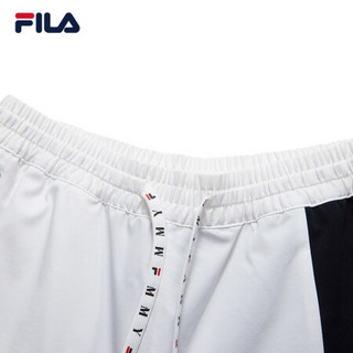 FILA×MIHARA 斐乐女士梭织短裤2021夏季新款工装休闲裤沙滩裤潮 标准白拼传奇蓝-WT 180/78A/XXL