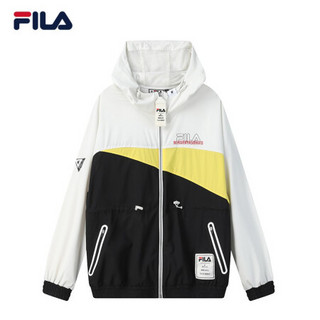 FILA × MIHARA 斐乐女士运动外套2021夏季新款联名长款皮肤衣 正黑色拼珍珠灰-BK 165/84A/M