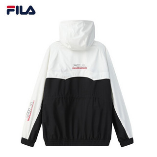 FILA × MIHARA 斐乐女士运动外套2021夏季新款联名长款皮肤衣 正黑色拼珍珠灰-BK 165/84A/M