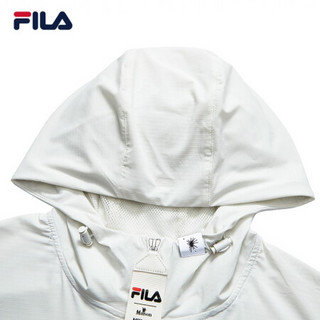 FILA × MIHARA 斐乐女士运动外套2021夏季新款联名长款皮肤衣 正黑色拼珍珠灰-BK 165/84A/M